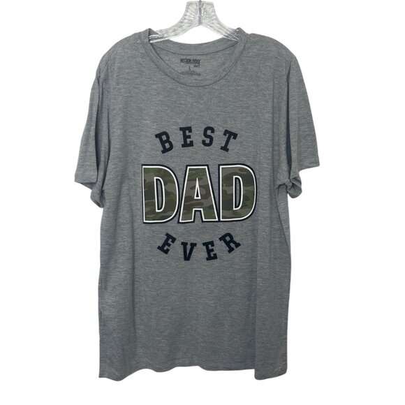Mission Ridge Graphic Tshirt Mens Large Gray Best Dad Ever - Picture 1 of 6